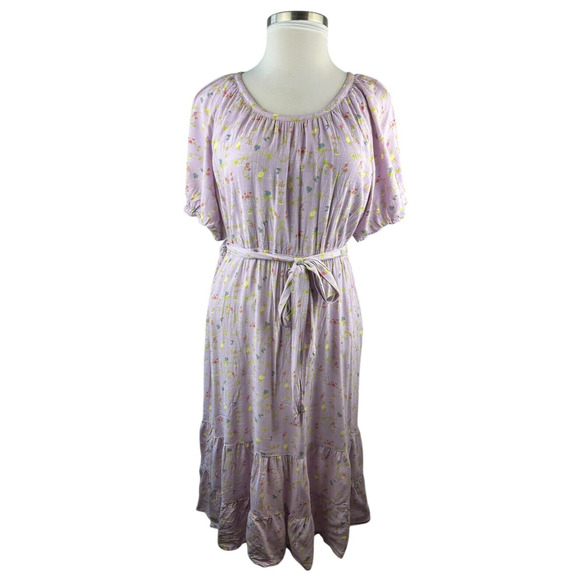 Matilda Jane Enchanted Garden Lavender Artist Floral Tiered Maxi Dress Size XXL - Picture 2 of 14